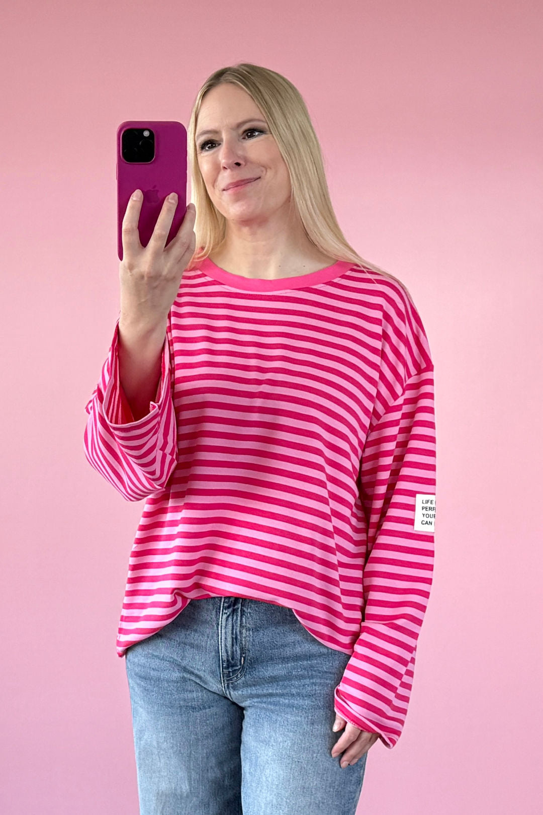 OVERSIZED LONGSLEEVE GIULIA | FUCHSIA-ROSA