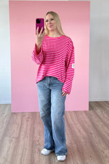 OVERSIZED LONGSLEEVE GIULIA | FUCHSIA-ROSA