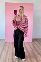 OVERSIZED LONGSLEEVE SOFIA | DUNKELROT-ROSA