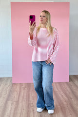 OVERSIZED LONGSLEEVE SOFIA | ROSA-WEISS
