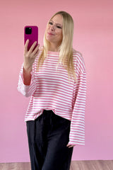 OVERSIZED LONGSLEEVE SOFIA | ROSA-WEISS