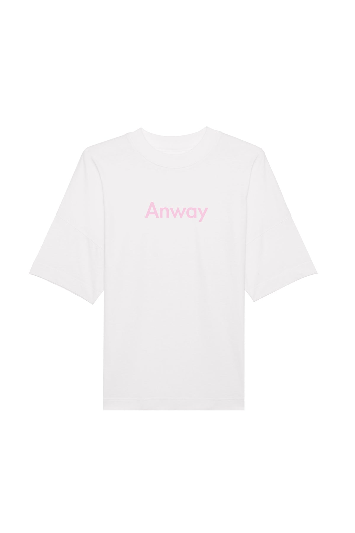 Oversized T-Shirt aus 100 % Bio-Baumwolle mit weitem, modernem Schnitt, erhältlich in Schwarz, Weiss und Natur. Individuell gestaltbar mit Wunschmotiv und frei wählbarer Platzierung. Weiche Qualität, überschnittene Ärmelansätze und lässiger Style für maximalen Tragekomfort. Mit Anway-Schriftzug in serifenloser, fetter Schrift auf der Vorderseite.