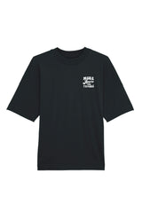 Unisex T-Shirt Oversized aus 100% Bio-Baumwolle Black schwarz mit weissem Print Aufdruck More Amore Per Favore