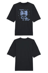 BUILD YOUR OWN T-SHIRT (OVERSIZED) |  EVERYBODY BORN TO BE A STAR | BLACK