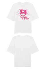 BUILD YOUR OWN T-SHIRT (OVERSIZED) |  EVERYBODY BORN TO BE A STAR | WHITE
