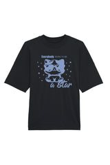 BUILD YOUR OWN T-SHIRT (OVERSIZED) |  EVERYBODY BORN TO BE A STAR | BLACK