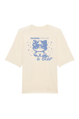 BUILD YOUR OWN T-SHIRT (OVERSIZED) |  EVERYBODY BORN TO BE A STAR | NATURAL RAW