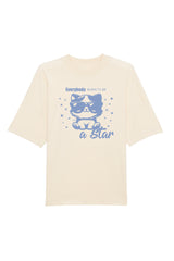 BUILD YOUR OWN T-SHIRT (OVERSIZED) |  EVERYBODY BORN TO BE A STAR | NATURAL RAW