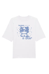 BUILD YOUR OWN T-SHIRT (OVERSIZED) |  EVERYBODY BORN TO BE A STAR | WHITE