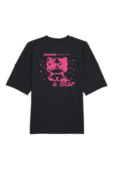 BUILD YOUR OWN T-SHIRT (OVERSIZED) |  EVERYBODY BORN TO BE A STAR | BLACK