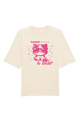 BUILD YOUR OWN T-SHIRT (OVERSIZED) |  EVERYBODY BORN TO BE A STAR | NATURAL RAW
