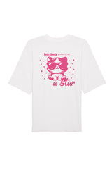 BUILD YOUR OWN T-SHIRT (OVERSIZED) |  EVERYBODY BORN TO BE A STAR | WHITE