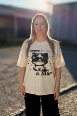 BUILD YOUR OWN T-SHIRT (OVERSIZED) |  EVERYBODY BORN TO BE A STAR | NATURAL RAW