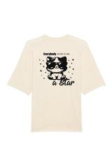 BUILD YOUR OWN T-SHIRT (OVERSIZED) |  EVERYBODY BORN TO BE A STAR | NATURAL RAW