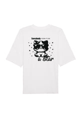 BUILD YOUR OWN T-SHIRT (OVERSIZED) |  EVERYBODY BORN TO BE A STAR | WHITE