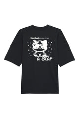BUILD YOUR OWN T-SHIRT (OVERSIZED) |  EVERYBODY BORN TO BE A STAR | BLACK