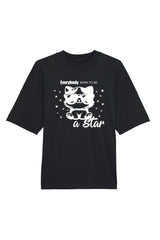 BUILD YOUR OWN T-SHIRT (OVERSIZED) |  EVERYBODY BORN TO BE A STAR | BLACK