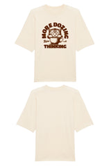 BUILD YOUR OWN T-SHIRT (OVERSIZED) | MORE DOZING LESS THINKING | NATURAL RAW