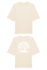 BUILD YOUR OWN T-SHIRT (OVERSIZED) | MORE DOZING LESS THINKING | NATURAL RAW