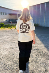 BUILD YOUR OWN T-SHIRT (OVERSIZED) | MORE DOZING LESS THINKING | NATURAL RAW