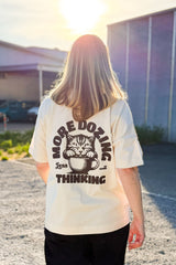 BUILD YOUR OWN T-SHIRT (OVERSIZED) | MORE DOZING LESS THINKING | NATURAL RAW