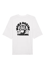 BUILD YOUR OWN T-SHIRT (OVERSIZED) | MORE DOZING LESS THINKING | WHITE