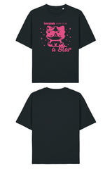 BUILD YOUR OWN T-SHIRT (RELAXED FIT) | EVERYBODY BORN TO BE A STAR | BLACK