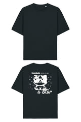 BUILD YOUR OWN T-SHIRT (RELAXED FIT) | EVERYBODY BORN TO BE A STAR | BLACK