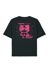 BUILD YOUR OWN T-SHIRT (RELAXED FIT) | EVERYBODY BORN TO BE A STAR | BLACK