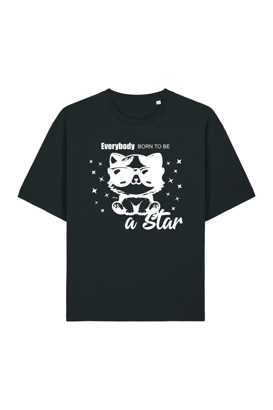 BUILD YOUR OWN T-SHIRT (RELAXED FIT) | EVERYBODY BORN TO BE A STAR | BLACK