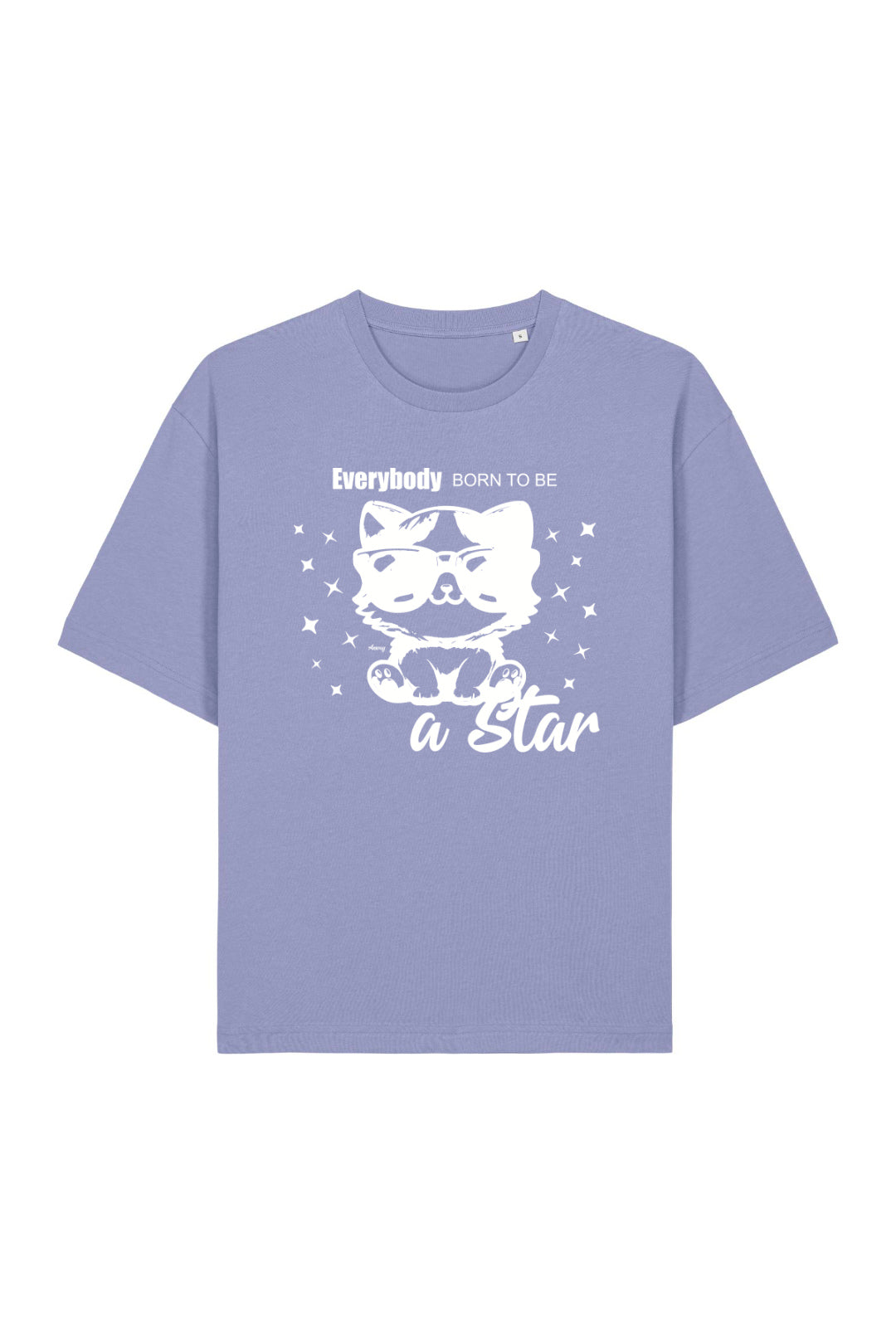 BUILD YOUR OWN T-SHIRT (RELAXED FIT) | EVERYBODY BORN TO BE A STAR | VIOLET