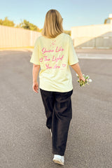 BUILD YOUR OWN T-SHIRT (RELAXED FIT) | SHINE LIKE THE LIGHT YOU ARE | LEMON SORBET