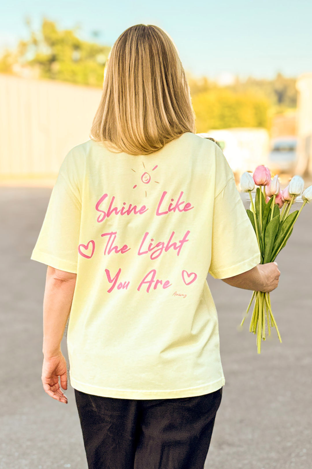 BUILD YOUR OWN T-SHIRT (RELAXED FIT) | SHINE LIKE THE LIGHT YOU ARE | LEMON SORBET