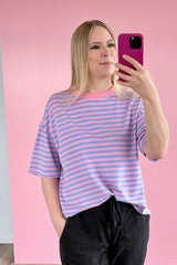 OVERSIZED SHIRT CHIARA | HELLBLAU-ROSA