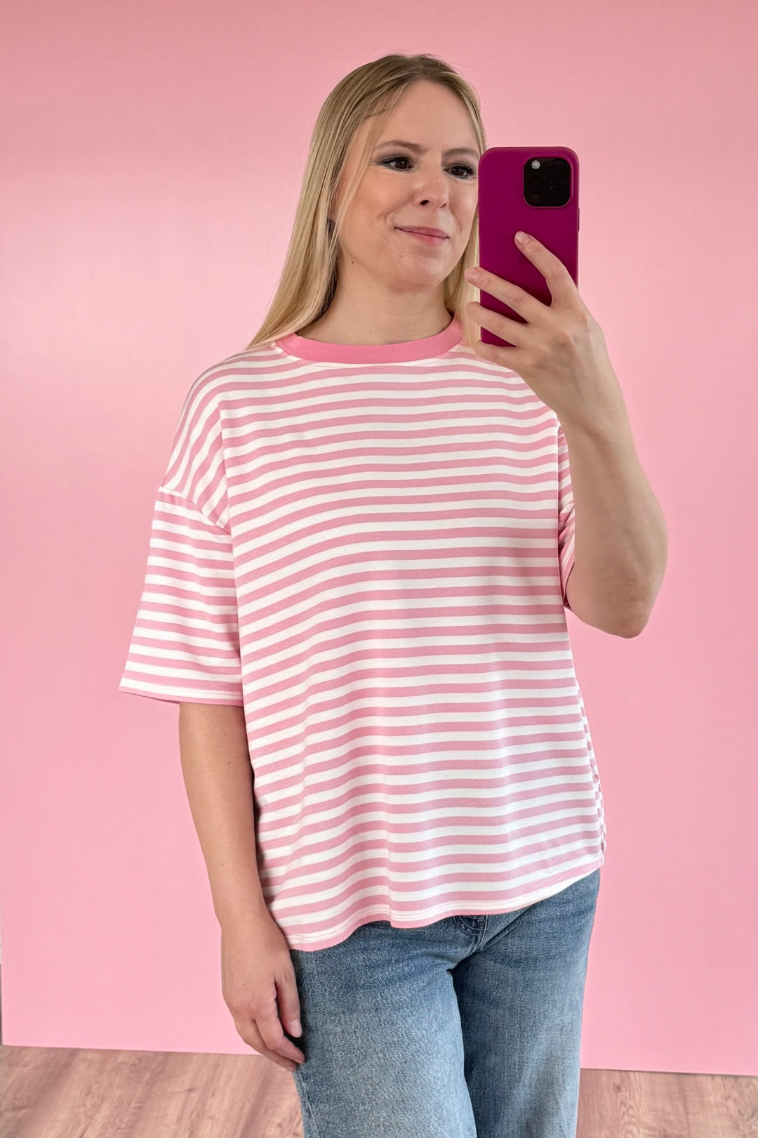 OVERSIZED SHIRT CHIARA | ROSA-WEISS