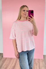 OVERSIZED SHIRT CHIARA | ROSA-WEISS