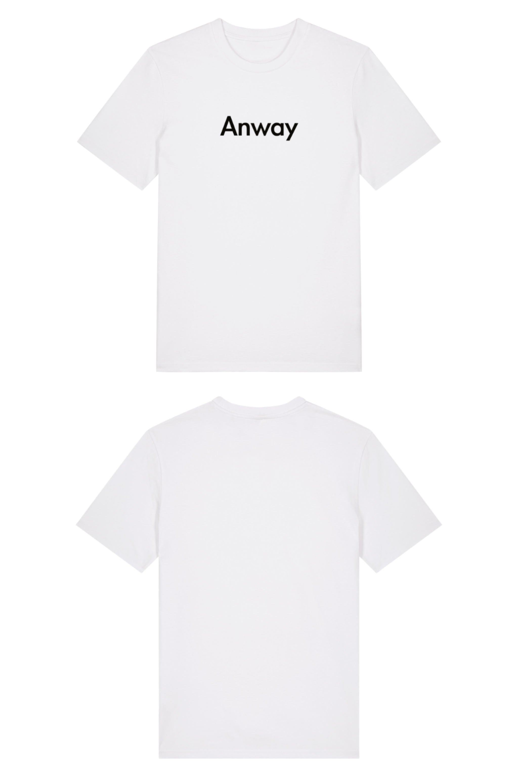 T-Shirt aus 100 % Bio-Baumwolle mit normaler Passform, erhältlich in verschiedenen Farben wie Blue Soul, Cotton Pink, Lavender, Aloe, Weiss und Schwarz. Individuell bedruckbar mit Wunschmotiv. Weiches, angenehm leichtes Material für hohen Tragekomfort. Ideal für einen zeitgemässen, entspannten Look. Mit schwarzem Anway-Schriftzug in serifenloser, fetter Schrift auf der Vorderseite.