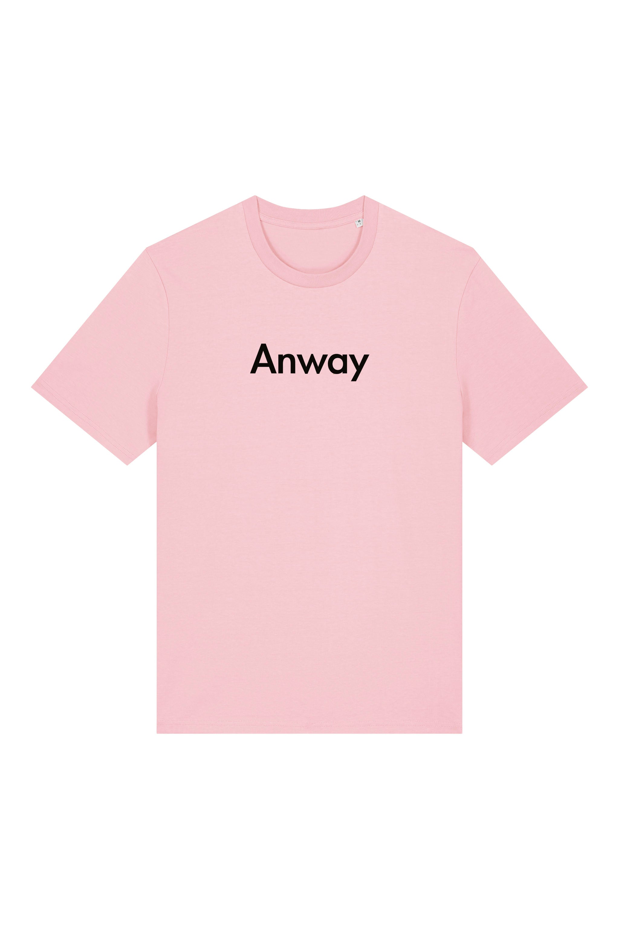 T-Shirt aus 100 % Bio-Baumwolle mit normaler Passform, erhältlich in verschiedenen Farben wie Blue Soul, Cotton Pink, Lavender, Aloe, Weiss und Schwarz. Individuell bedruckbar mit Wunschmotiv. Weiches, angenehm leichtes Material für hohen Tragekomfort. Ideal für einen zeitgemässen, entspannten Look. Mit schwarzem Anway-Schriftzug in serifenloser, fetter Schrift auf der Vorderseite.