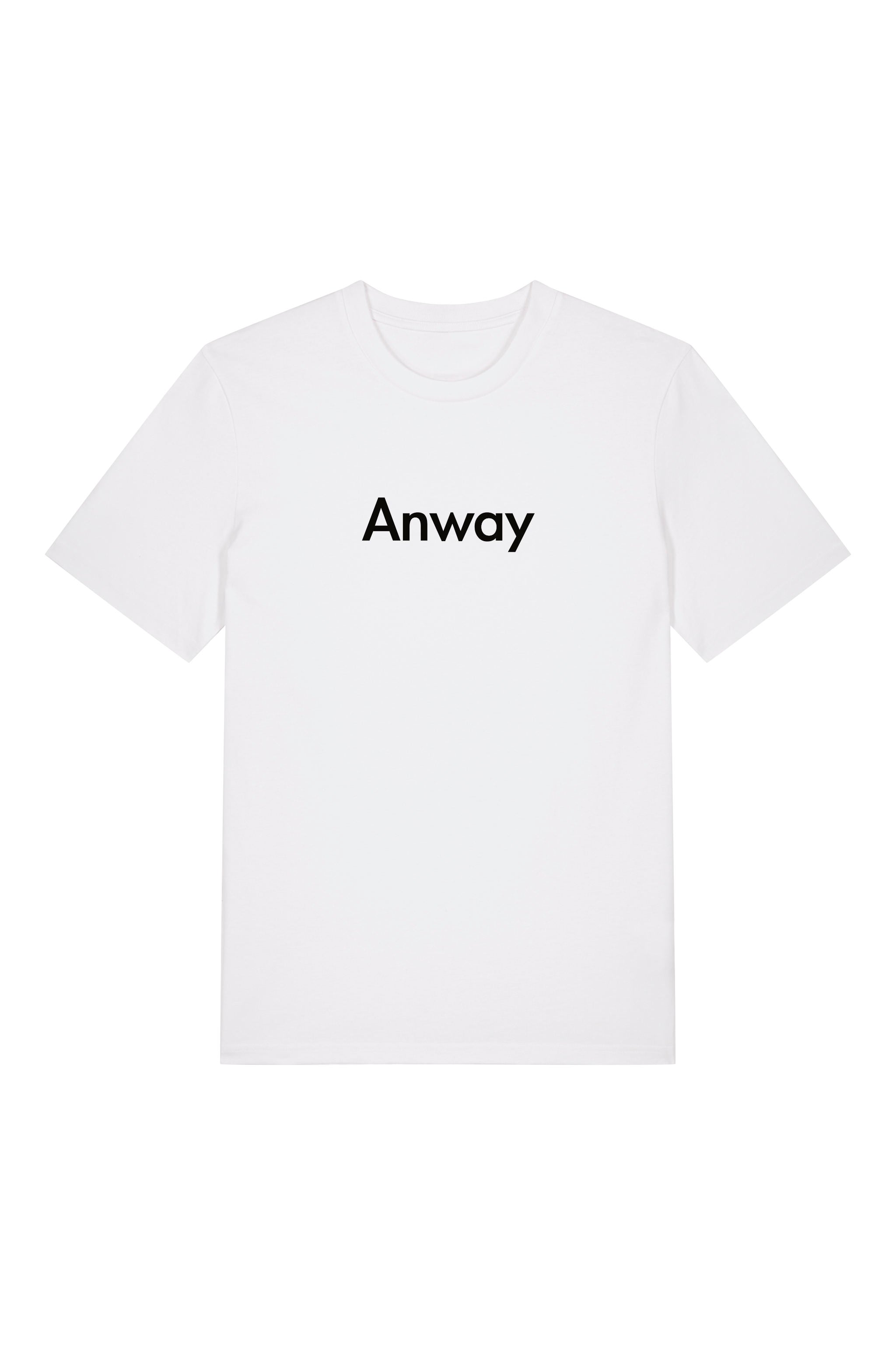 T-Shirt aus 100 % Bio-Baumwolle mit normaler Passform, erhältlich in verschiedenen Farben wie Blue Soul, Cotton Pink, Lavender, Aloe, Weiss und Schwarz. Individuell bedruckbar mit Wunschmotiv. Weiches, angenehm leichtes Material für hohen Tragekomfort. Ideal für einen zeitgemässen, entspannten Look. Mit schwarzem Anway-Schriftzug in serifenloser, fetter Schrift auf der Vorderseite.