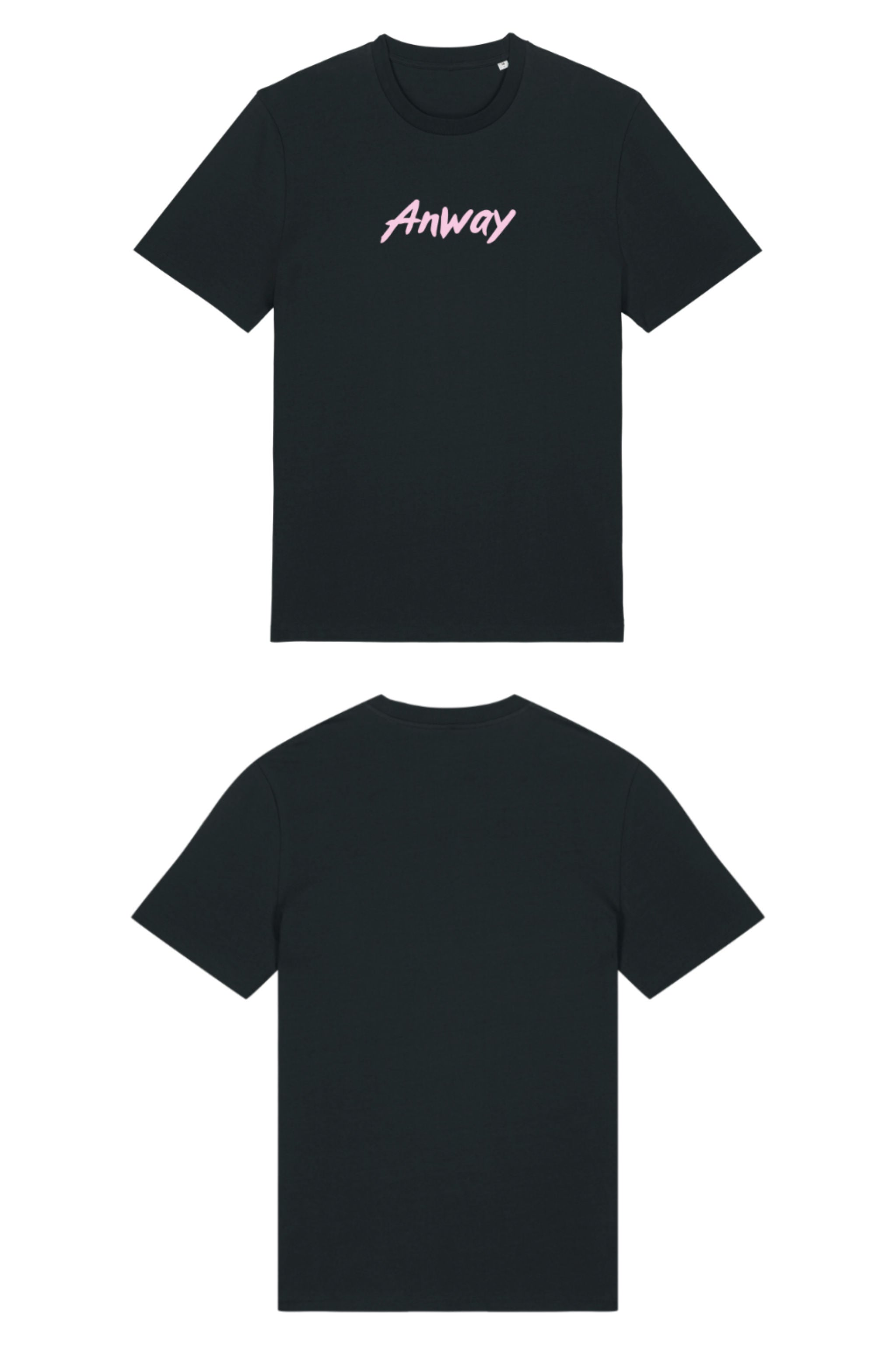 T-Shirt aus 100 % Bio-Baumwolle mit normaler Passform, erhältlich in verschiedenen Farben wie Blue Soul, Cotton Pink, Lavender, Aloe, Weiss und Schwarz. Individuell bedruckbar mit Wunschmotiv. Weiches, angenehm leichtes Material für hohen Tragekomfort. Ideal für einen zeitgemässen, entspannten Look. Mit rosa Anway-Logo in Pinsel-Schrift auf der Brust.