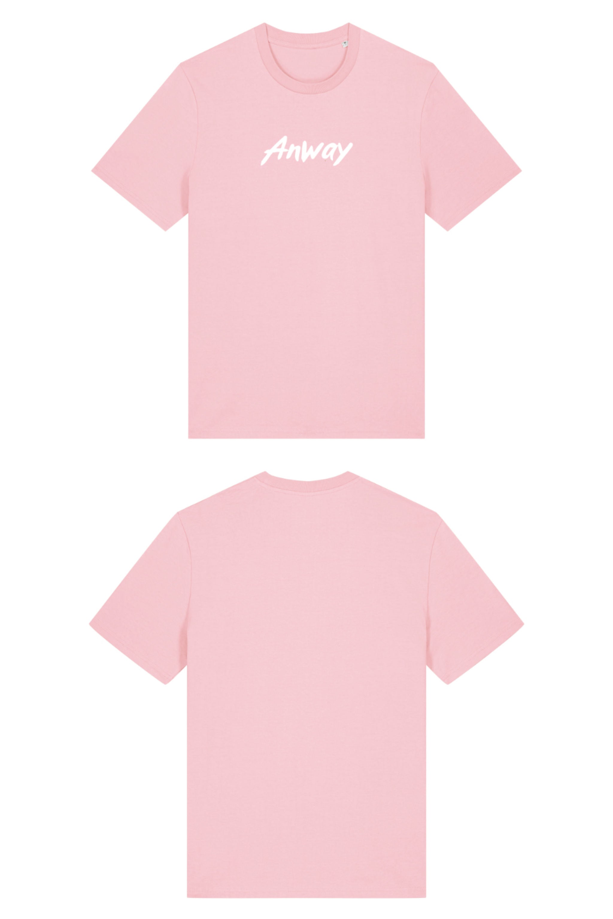 T-Shirt aus 100 % Bio-Baumwolle mit normaler Passform, erhältlich in verschiedenen Farben wie Blue Soul, Cotton Pink, Lavender, Aloe, Weiss und Schwarz. Individuell bedruckbar mit Wunschmotiv. Weiches, angenehm leichtes Material für hohen Tragekomfort. Ideal für einen zeitgemässen, entspannten Look. Mit weissem Anway-Logo in Pinsel-Schrift auf der Brust.