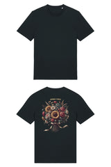 T-Shirt aus 100 % Bio-Baumwolle mit normaler Passform, erhältlich in verschiedenen Farben wie Blue Soul, Cotton Pink, Lavender, Aloe, Weiss und Schwarz. Individuell bedruckbar mit Wunschmotiv. Weiches, angenehm leichtes Material für hohen Tragekomfort. Ideal für einen zeitgemässen, entspannten Look. Mit grossem buntem Blumenstrauss auf dem Rücken und „ANWAY VIBES“-Schriftzug.
