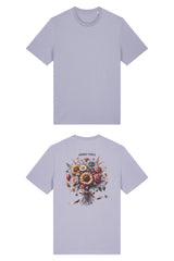 T-Shirt aus 100 % Bio-Baumwolle mit normaler Passform, erhältlich in verschiedenen Farben wie Blue Soul, Cotton Pink, Lavender, Aloe, Weiss und Schwarz. Individuell bedruckbar mit Wunschmotiv. Weiches, angenehm leichtes Material für hohen Tragekomfort. Ideal für einen zeitgemässen, entspannten Look. Mit grossem buntem Blumenstrauss auf dem Rücken und „ANWAY VIBES“-Schriftzug.