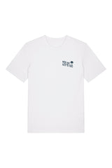 T-Shirt aus 100 % Bio-Baumwolle mit normaler Passform, erhältlich in verschiedenen Farben wie Blue Soul, Cotton Pink, Lavender, Aloe, Weiss und Schwarz. Individuell bedruckbar mit Wunschmotiv. Weiches, angenehm leichtes Material für hohen Tragekomfort. Ideal für einen zeitgemässen, entspannten Look. Mit Retro-Bus-Print, Palmen und „HEY HO LET'S GO“-Schriftzug