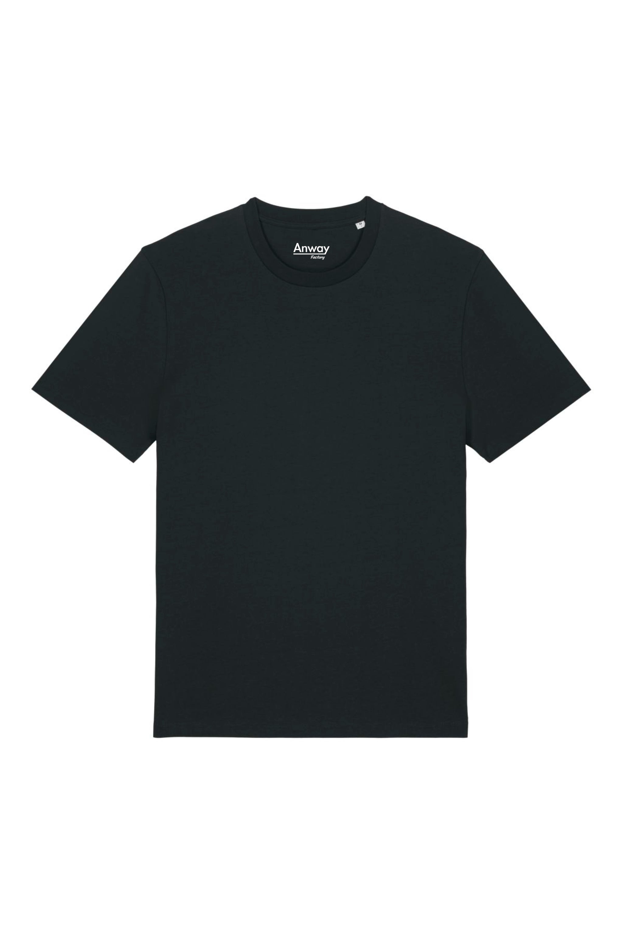 T-Shirt aus Bio-Baumwolle mit normaler Passform – in Schwarz (Black), Weiss (White), Aloegrün (Aloe), Rosa (Cotton Pink), Hellblau (Blue Soul) oder Lavendel (Lavender) erhältlich.