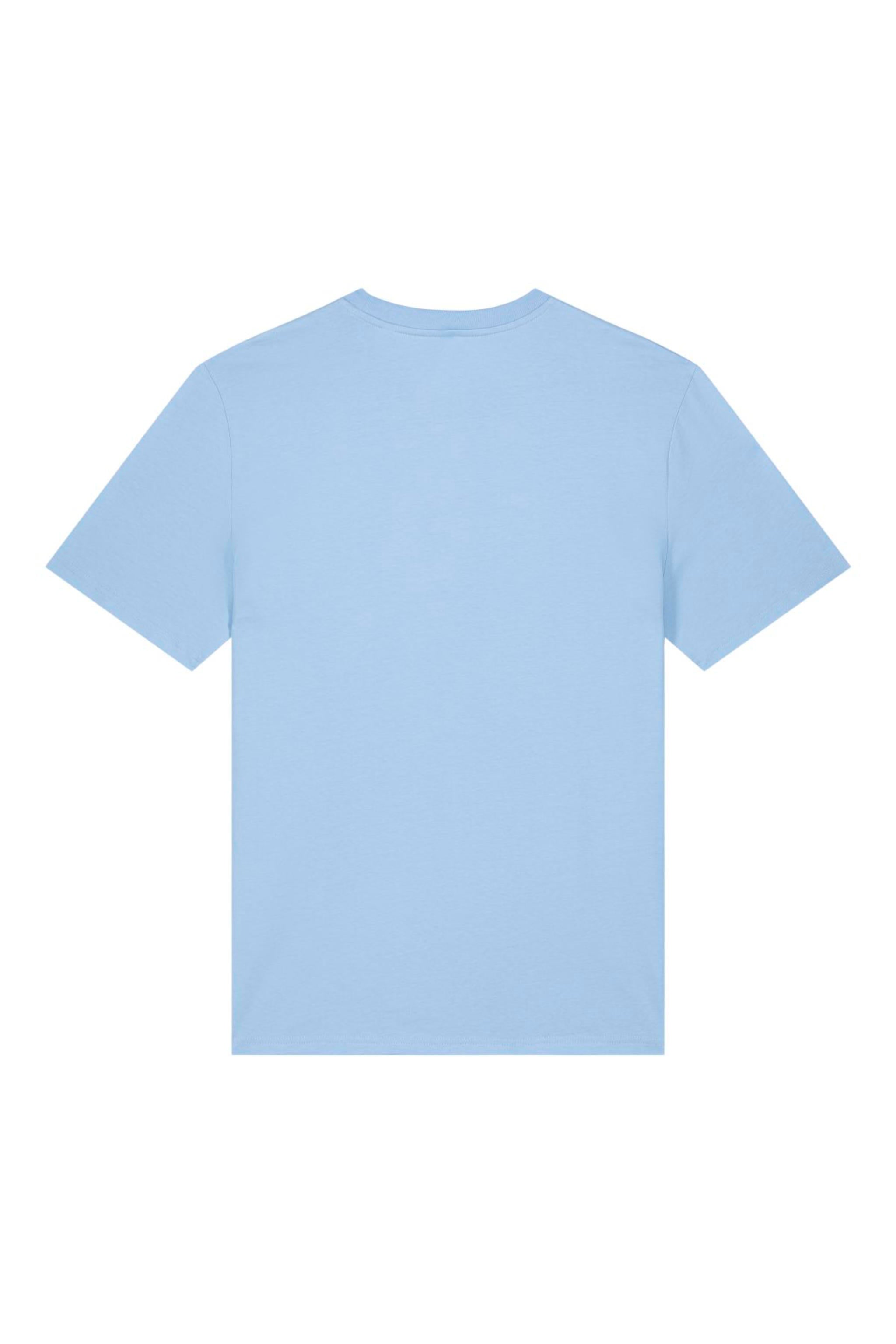 T-Shirt aus Bio-Baumwolle mit normaler Passform – in Hellblau (Blue Soul), Rosa (Cotton Pink), Lavendel (Lavender), Aloegrün (Aloe), Weiss (White) oder Schwarz (Black) erhältlich.