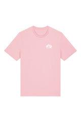 T-Shirt aus 100 % Bio-Baumwolle mit normaler Passform, erhältlich in verschiedenen Farben wie Blue Soul, Cotton Pink, Lavender, Aloe, Weiss und Schwarz. Individuell bedruckbar mit Wunschmotiv. Weiches, angenehm leichtes Material für hohen Tragekomfort. Ideal für einen zeitgemässen, entspannten Look. Mit kleinem Zelt-Motiv, Bäumen und Mond auf der Vorderseite und grossem „CAMPING GIRL“-Print auf dem Rücken. 