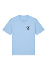 T-Shirt aus 100 % Bio-Baumwolle mit normaler Passform, erhältlich in verschiedenen Farben wie Blue Soul, Cotton Pink, Lavender, Aloe, Weiss und Schwarz. Individuell bedruckbar mit Wunschmotiv. Weiches, angenehm leichtes Material für hohen Tragekomfort. Ideal für einen zeitgemässen, entspannten Look. Mit kleinem schwarzen Druck eines fröhlichen Hundes auf der linken Brust.