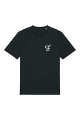T-Shirt aus 100 % Bio-Baumwolle mit normaler Passform, erhältlich in verschiedenen Farben wie Blue Soul, Cotton Pink, Lavender, Aloe, Weiss und Schwarz. Individuell bedruckbar mit Wunschmotiv. Weiches, angenehm leichtes Material für hohen Tragekomfort. Ideal für einen zeitgemässen, entspannten Look. Mit kleinem weissen Druck eines fröhlichen Hundes auf der linken Brust.