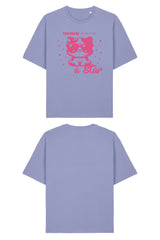 BUILD YOUR OWN T-SHIRT (RELAXED FIT) | EVERYBODY BORN TO BE A STAR | VIOLET
